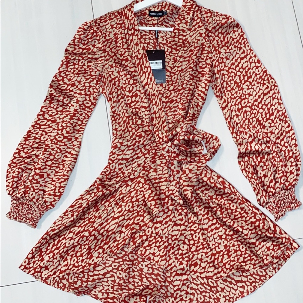 Silk leopard print dress